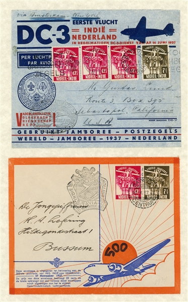 Netherlands Indies Collection of Covers - 1937 Scout Jamboree (Est $200-300)