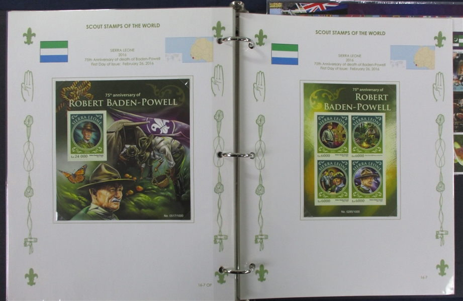 Worldwide Scouts on Stamps Collection, 2007//2016 (Est $600-800)
