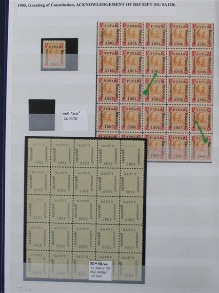 Montenegro Specialized Collection in Stockbook 1902-1906 (Est $800-1000)