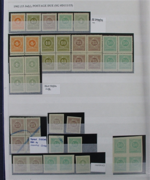 Montenegro Specialized Collection in Stockbook 1902-1906 (Est $800-1000)