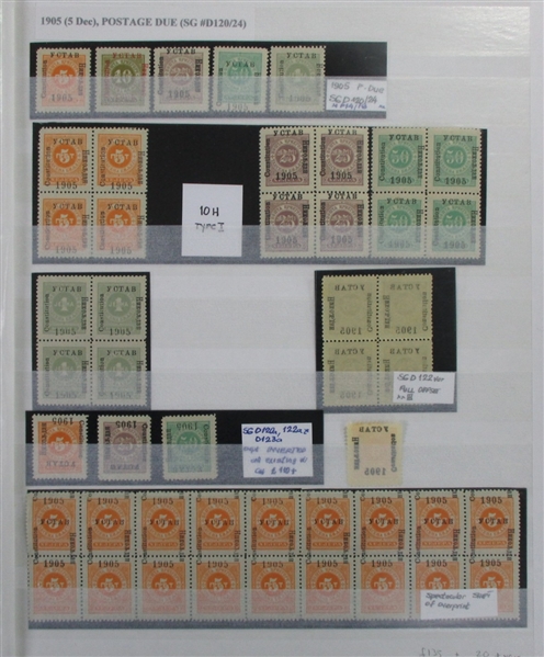 Montenegro Specialized Collection in Stockbook 1902-1906 (Est $800-1000)