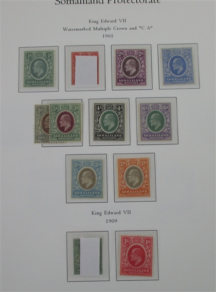 Somaliland Protectorate Collection on Palo Hingeless Pages (Est $250-350)
