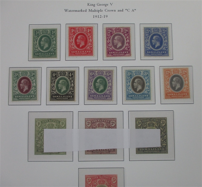 Somaliland Protectorate Collection on Palo Hingeless Pages (Est $250-350)