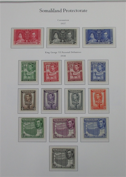 Somaliland Protectorate Collection on Palo Hingeless Pages (Est $250-350)