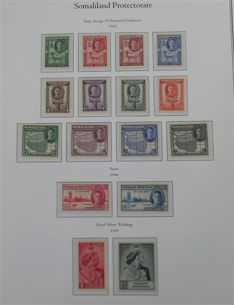 Somaliland Protectorate Collection on Palo Hingeless Pages (Est $250-350)