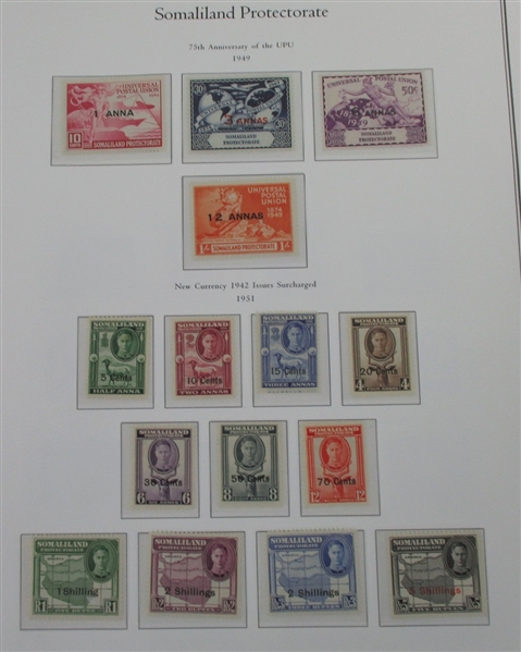 Somaliland Protectorate Collection on Palo Hingeless Pages (Est $250-350)
