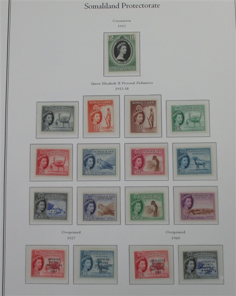 Somaliland Protectorate Collection on Palo Hingeless Pages (Est $250-350)