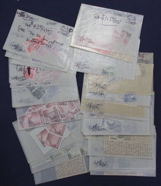Japan - Large Accumulation in Glassines (Est $4000-5000)