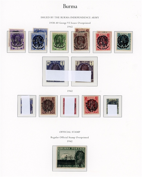Burma Under Japanese Occupation Collection (Est $600-750)