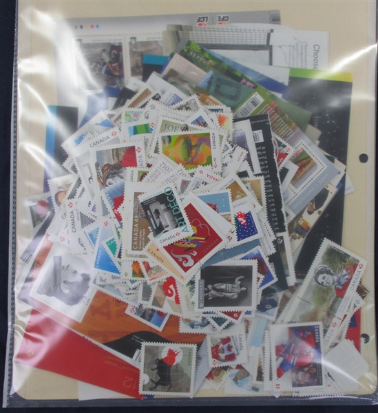 Canada Postage Lot - All Permanent Stamps, Qty 580 (Est $300-400)