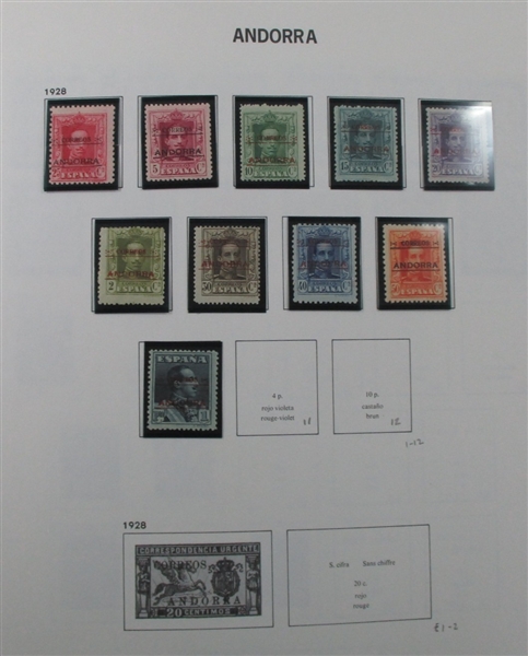 Spanish Andorra Collection in Davo Album to 2009 (Est $200-300)