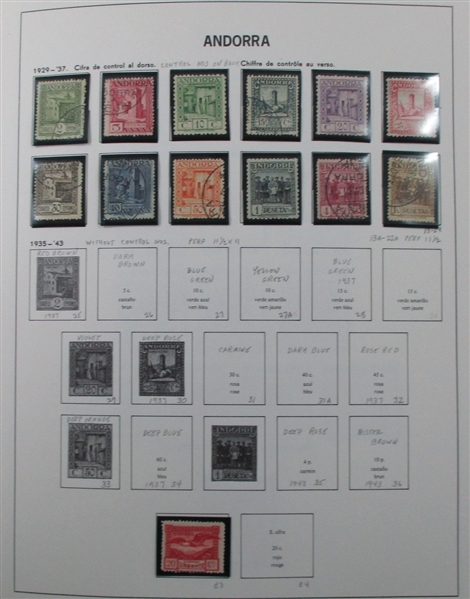 Spanish Andorra Collection in Davo Album to 2009 (Est $200-300)