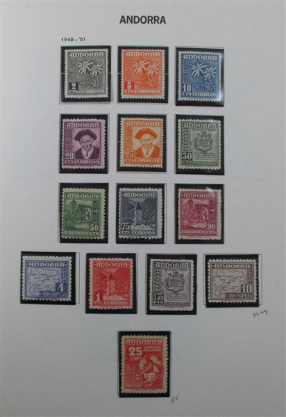 Spanish Andorra Collection in Davo Album to 2009 (Est $200-300)