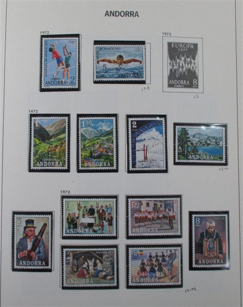 Spanish Andorra Collection in Davo Album to 2009 (Est $200-300)