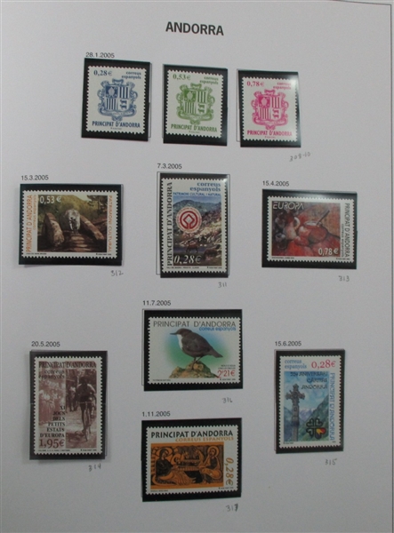 Spanish Andorra Collection in Davo Album to 2009 (Est $200-300)