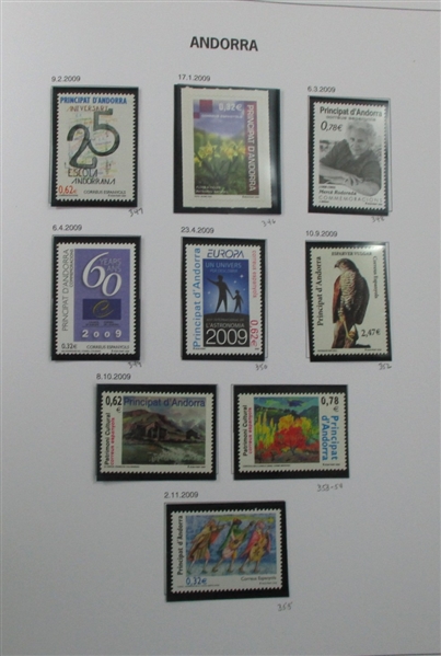 Spanish Andorra Collection in Davo Album to 2009 (Est $200-300)