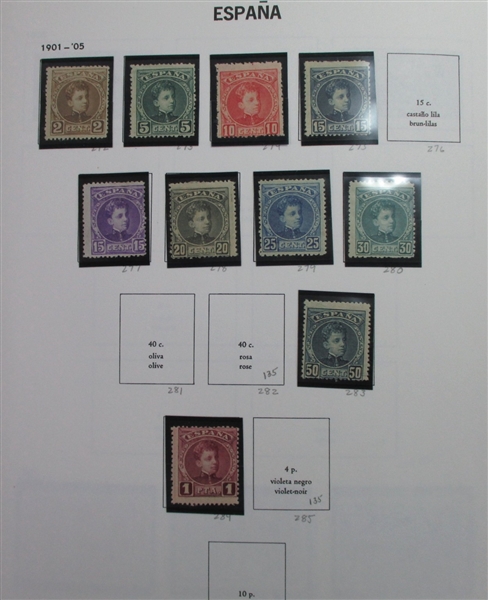 Spain Collection to 2000 in 3 Davo Albums  (Est $900-1200)