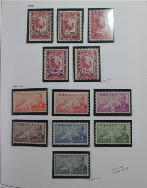 Spain Collection to 2000 in 3 Davo Albums  (Est $900-1200)