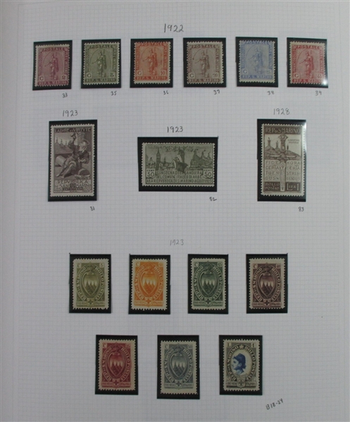 San Marino Collection to 1999 in 2 Davo Albums (Est $700-800)