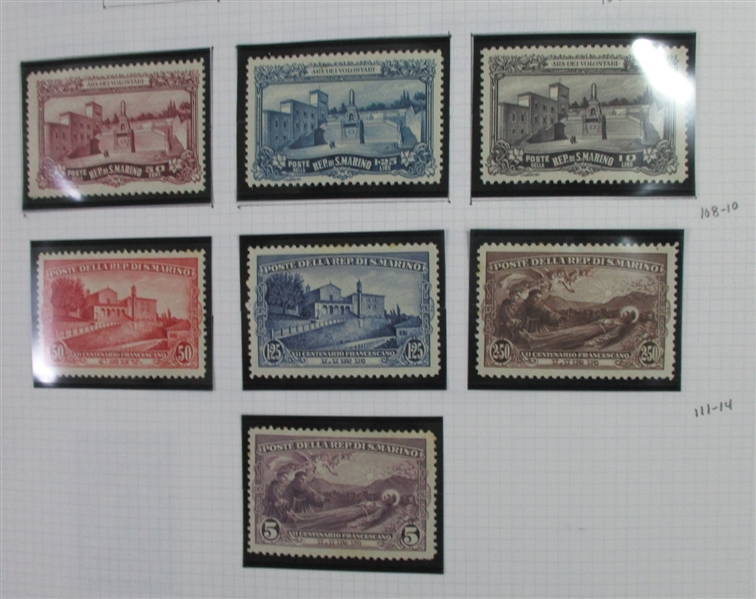 San Marino Collection to 1999 in 2 Davo Albums (Est $700-800)