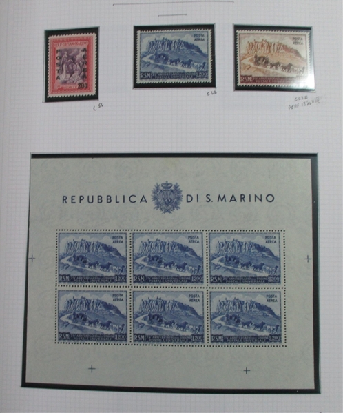 San Marino Collection to 1999 in 2 Davo Albums (Est $700-800)