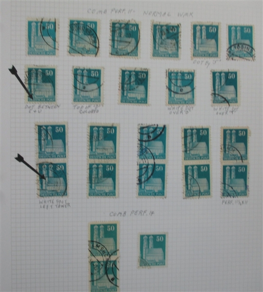 Germany Post WWI Weimar Period Collection and 1948-51 Historical Building Series Study (Est $300-$400)