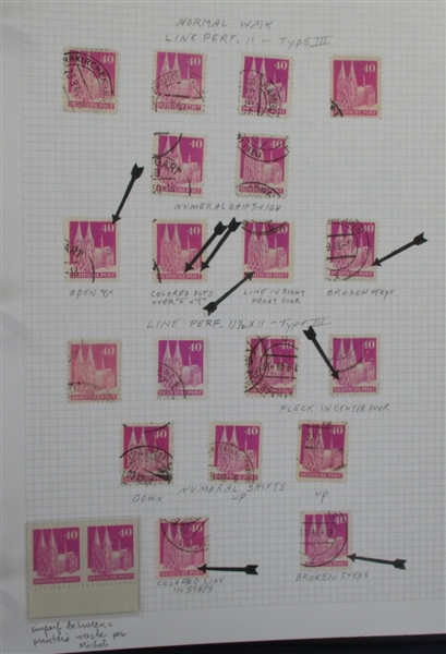 Germany Post WWI Weimar Period Collection and 1948-51 Historical Building Series Study (Est $300-$400)