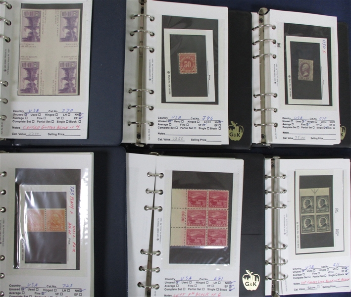 USA Dealer Stock in 12 Sales Binders (Est $1600-2000)