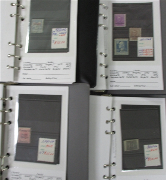 Large Foreign Dealer Stock in 34 Small Sales Binders (Est $4000-5000)
