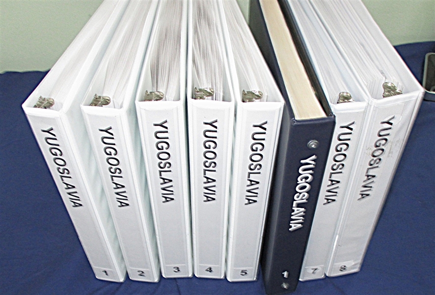 Yugoslavia and Areas Collection of Stamps and Covers in 8 Binders (Est $400-500)