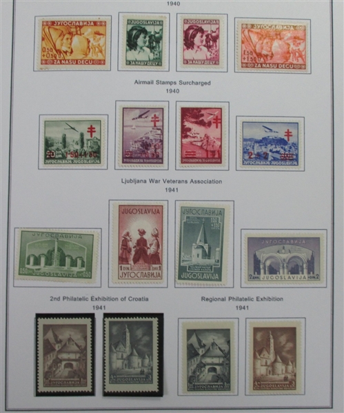 Yugoslavia and Areas Collection of Stamps and Covers in 8 Binders (Est $400-500)