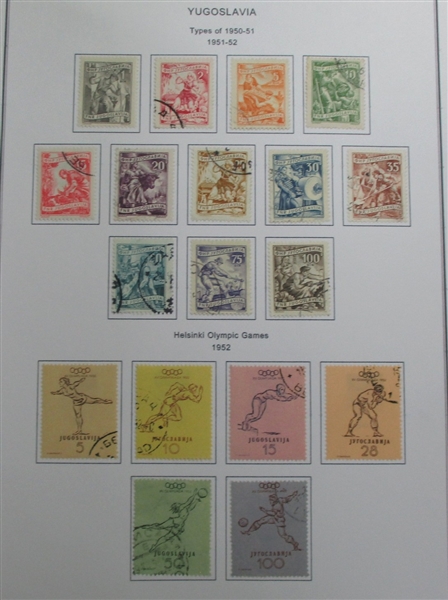 Yugoslavia and Areas Collection of Stamps and Covers in 8 Binders (Est $400-500)