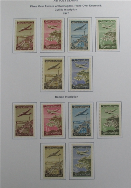 Yugoslavia and Areas Collection of Stamps and Covers in 8 Binders (Est $400-500)