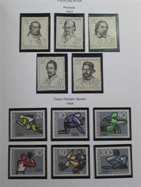 Yugoslavia and Areas Collection of Stamps and Covers in 8 Binders (Est $400-500)