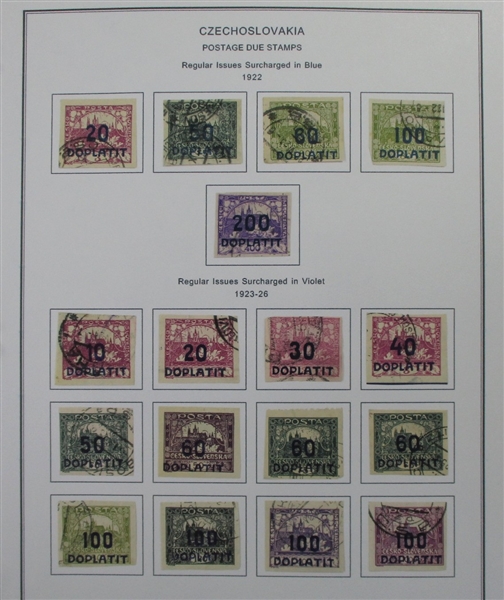 Czechoslovakia Collection in 14 Binders to Early 1990s (Est $400-500)