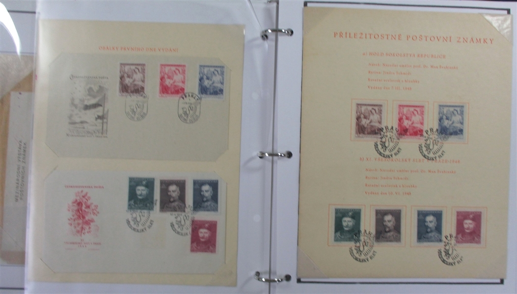 Czechoslovakia Collection in 14 Binders to Early 1990s (Est $400-500)