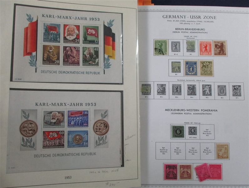 GDR / DDR Collection of Stamps and Covers (Est $500-600)