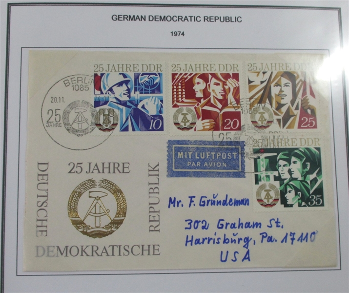 GDR / DDR Collection of Stamps and Covers (Est $500-600)