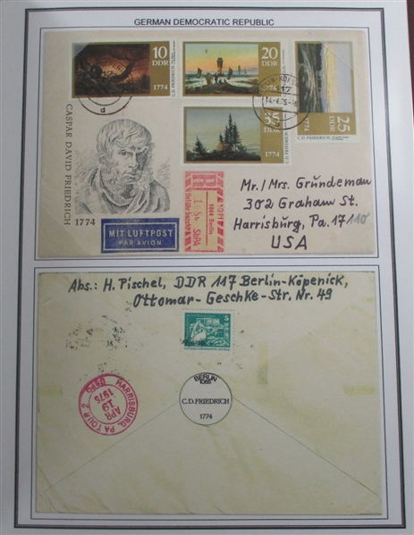 GDR / DDR Collection of Stamps and Covers (Est $500-600)