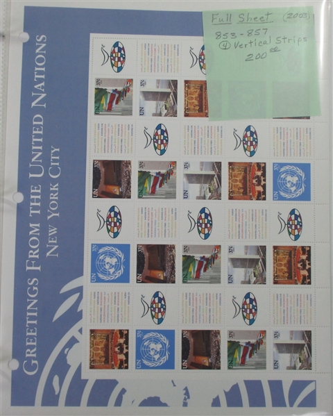 United Nations Large Collection (Est $500-800)