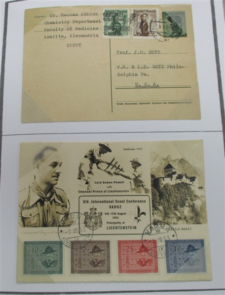 Liechtenstein and Switzerland First Day Covers (Est $200-300)