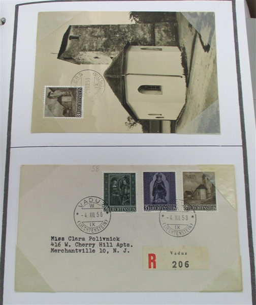 Liechtenstein and Switzerland First Day Covers (Est $200-300)