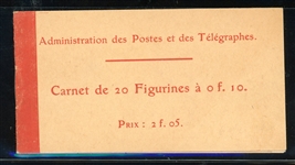 France 10¢ Sower Issue - Complete Booklet of 20, Spink/Maury 3 (Maury €600)