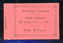 France 10¢ Sower Issue - 1918 Complete Booklet of 30, Spink/Maury 23 (Maury €2500)