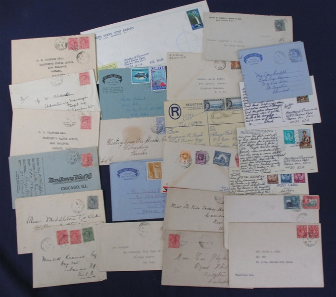 British Caribbean Covers in 4 Shoeboxes (Est $400-600)
