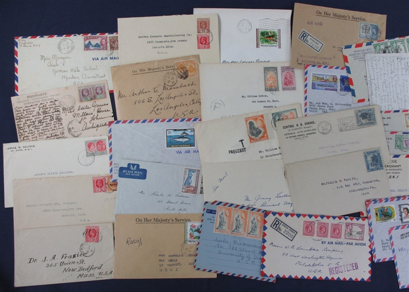 British Caribbean Covers in 4 Shoeboxes (Est $400-600)