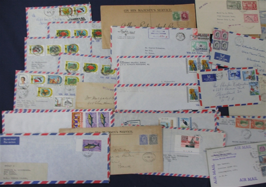 British Caribbean Covers in 4 Shoeboxes (Est $400-600)