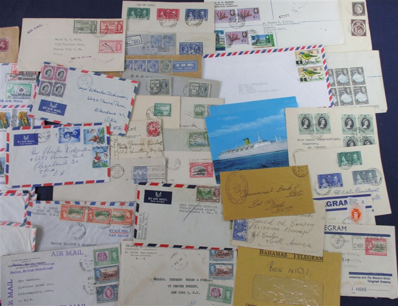 British Caribbean Covers in 4 Shoeboxes (Est $400-600)