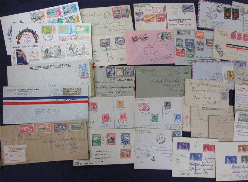 British Caribbean Covers in 4 Shoeboxes (Est $400-600)