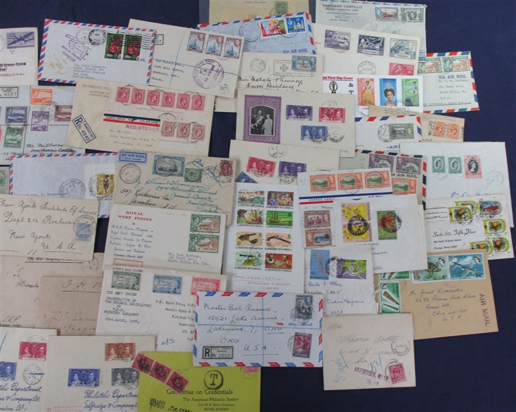 British Caribbean Covers in 4 Shoeboxes (Est $400-600)